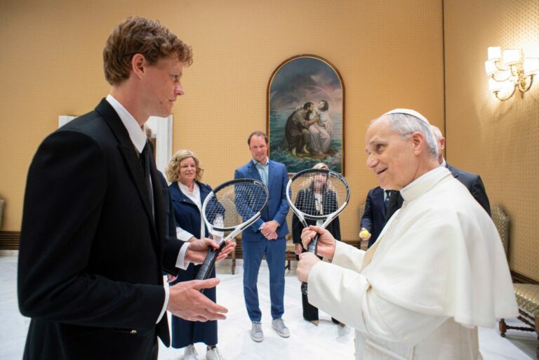 Pope Leo XIV Meets  Tennis Star, Jannik Sinner at the Vatican