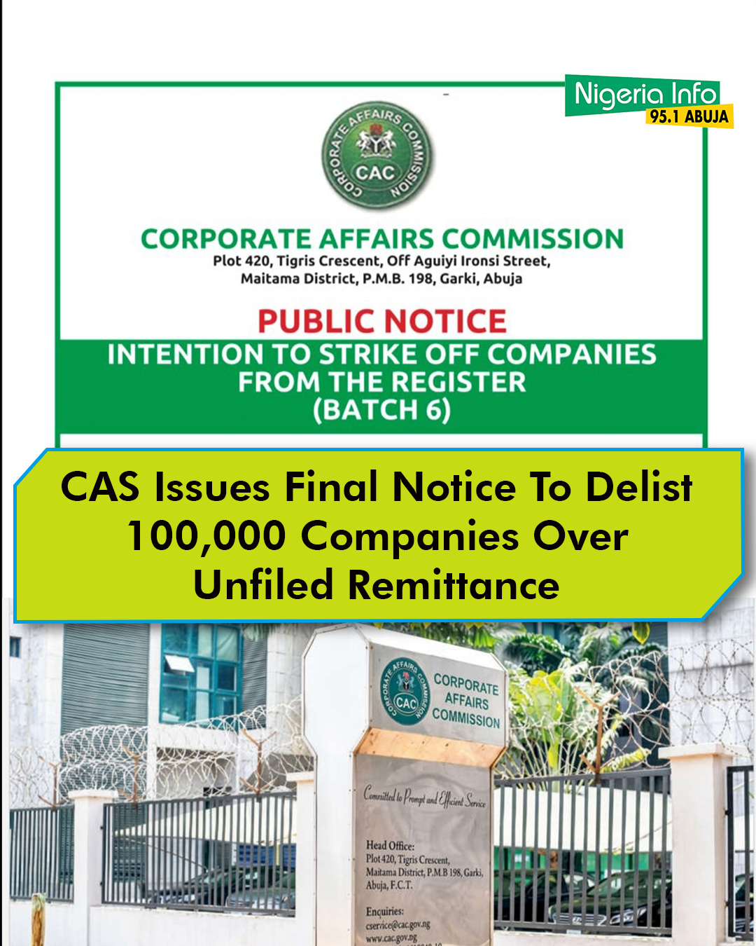 CAC to Strike Out 100,000 Companies from Register for Failure to File Returns
